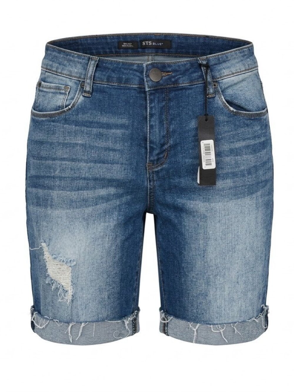 STS Blue Becca Bermuda Denim Shorts Women's Size 29 Distressed Cuffed NWT